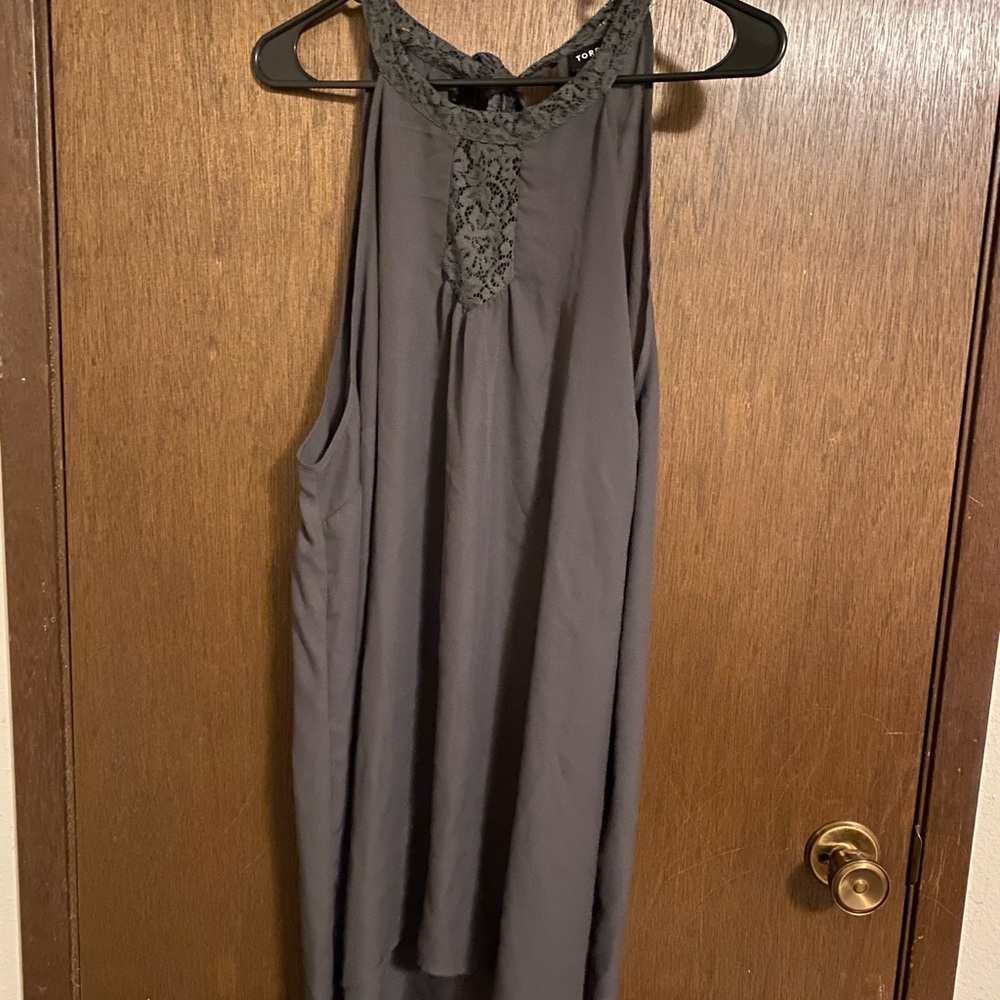 Charcoal Lacy Tank